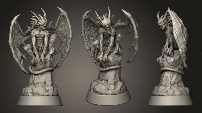 Статуэтки герои, монстры и демоны (Квазит, STKM_3281) 3D модель для ЧПУ станка